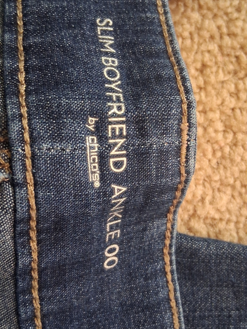 Chico's Dark Blue Slim Boyfriend Ankle Jeans - Picture 4 of 4